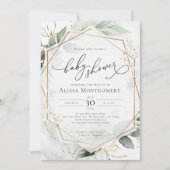 Einladung zur geometrischen Babydusche (Vorderseite)