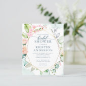 Einladung zur geometrischen Blumendusche (Stehend Vorderseite)