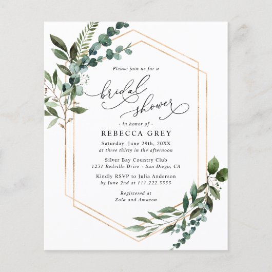 Einladung zur geometrischen Grünanlage Bridal Dusc (Vorderseite)