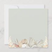 Einladung zur geometrischen Jungle-Rahmen-Hochzeit (Rückseite)