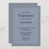 Einladung zur Gerahmten Bestätigung von Simple Blu (Vorne/Hinten)