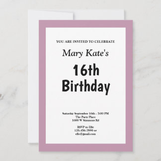 Einladung zur Gerahmten Geburtstagsfeier in Rosa