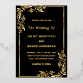 Einladung zur Gerahmten Schwarzen Hochzeit mit Gol (Vorderseite)