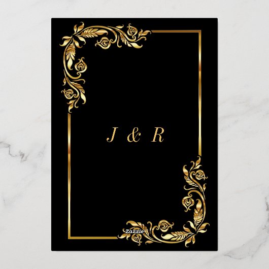 Einladung zur Gerahmten Schwarzen Hochzeit mit Gol (Rückseite)