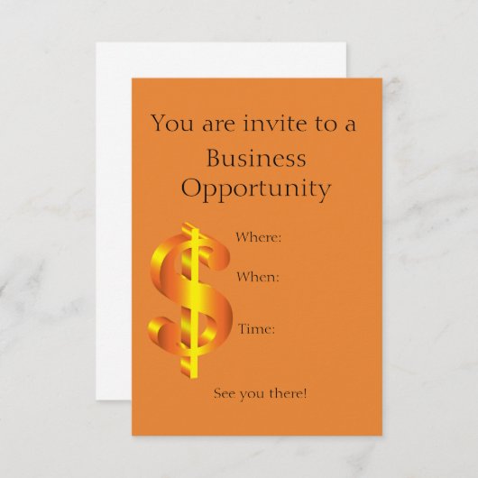 Einladung zur Geschäftstätigkeit (Vorne/Hinten)