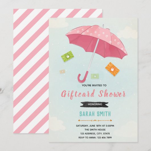 Einladung zur Geschenkkarte (Vorne/Hinten)