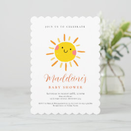 Einladung zur geschlechtsneutralen Babyparty Sonne