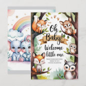 Einladung zur geschlechtsneutralen Woodland-Kinder (Vorne/Hinten)