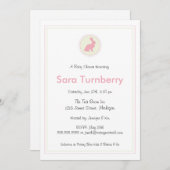 Einladung zur Girl Baby-Dusche (Vorne/Hinten)