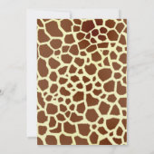 Einladung zur Girl Baby Dusche - Giraffe Print & P (Rückseite)