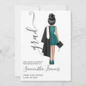 Einladung zur Girl Graduation Party (Vorderseite)