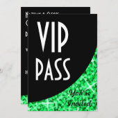 Einladung zur Glitz Green Black Kurve "VIP Pass" (Vorne/Hinten)