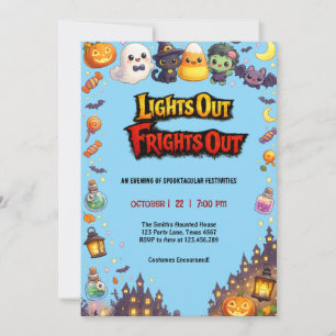 Einladung zur Glow-in-the-Dark-Halloween-Party