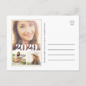 Einladung zur Gold 3 Foto Graduation Party (Rückseite)