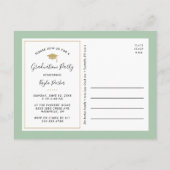 Einladung zur Gold 3 Foto Graduation Party (Rückseite)