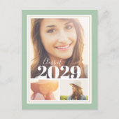 Einladung zur Gold 3 Foto Graduation Party (Vorderseite)