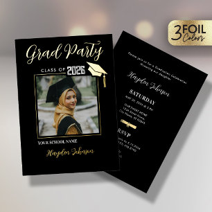 Einladung zur Gold & Black Graduation Party