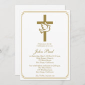 Einladung zur Gold Cross und Dove Bestätigung (Vorne/Hinten)