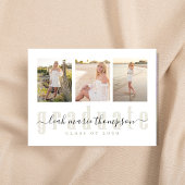 Einladung zur Gold Foto Collage Graduation Party