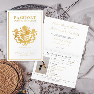 Einladung zur Gold Passport-Hochzeit in Urlaubsort
