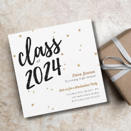 Einladung zur Gold Star Simple Graduation Party