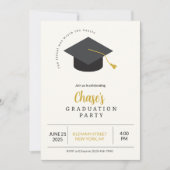 Einladung zur Gold- und Black Graduation Party (Vorderseite)