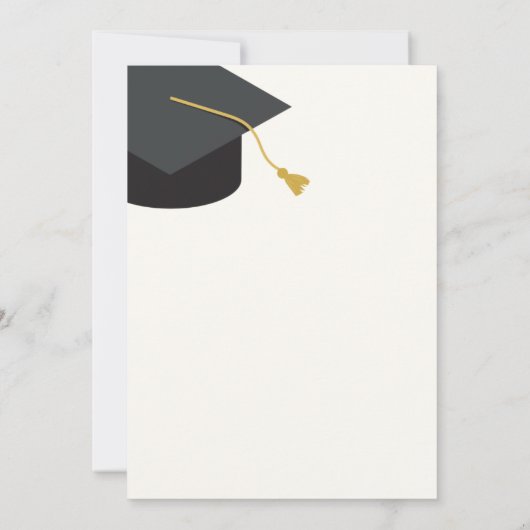 Einladung zur Gold- und Black Graduation Party (Rückseite)