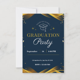 Einladung zur Golden Blue Graduation Party
