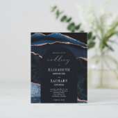 Einladung zur Goldene Hochzeit der Rose Arch Navy (Stehend Vorderseite)