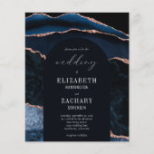 Einladung zur Goldene Hochzeit der Rose Arch Navy (Vorderseite)