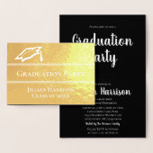 Einladung zur Goldenen Foil Graduation Party (Anzeige)