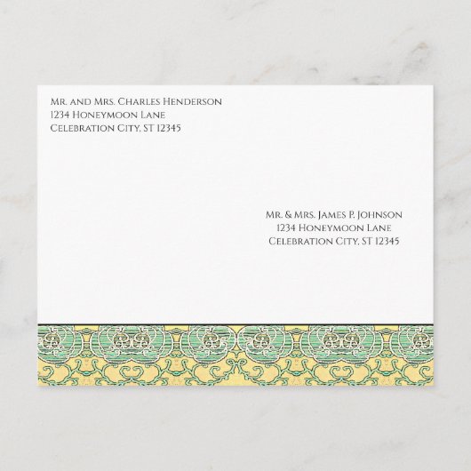 Einladung zur Goldhochzeit (Rückseite)