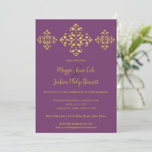 Einladung zur Goldhochzeit (Stehend Vorderseite)