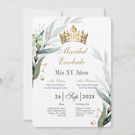 Einladung zur Goldkronenkönigin (Vorderseite)