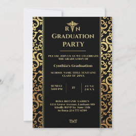 Einladung zur Goldrahmen-Graduierungsparty