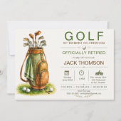 Einladung zur Golf-Feier zum Ruhestand (Vorderseite)