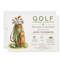 Einladung zur Golf-Feier zum Ruhestand