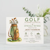 Einladung zur Golf-Feier zum Ruhestand (Stehend Vorderseite)