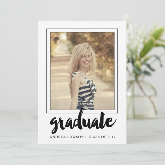 Einladung zur Graduate Simple Foto Graduation Part (Stehend Vorderseite)