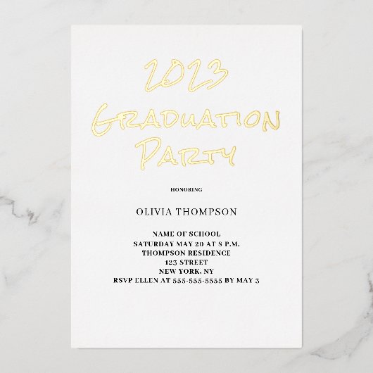 Einladung zur Graduationspartei 2023 (Vorderseite)