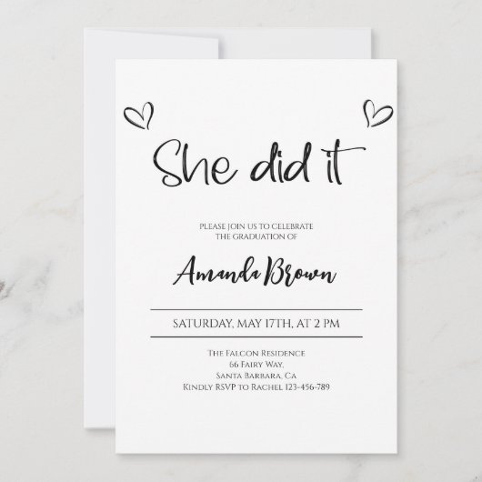 Einladung zur Graduationspartei, 2024 Grad Einladu (Vorderseite)