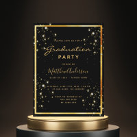 Einladung zur Graduationspartei Black Gold Blase 2
