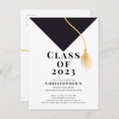 Einladung zur Graduationspartei Grad Cap (Vorne/Hinten)