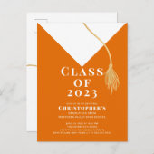 Einladung zur Graduationspartei Grad Cap (Vorne/Hinten)