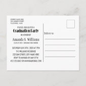 Einladung zur Graduationspartei Grad Cap (Rückseite)