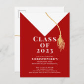 Einladung zur Graduationspartei Grad Cap (Vorne/Hinten)