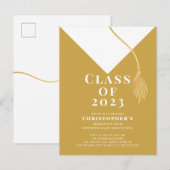 Einladung zur Graduationspartei Grad Cap (Vorne/Hinten)