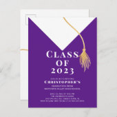 Einladung zur Graduationspartei Grad Cap (Vorne/Hinten)