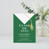 Einladung zur Graduationspartei Grad Cap (Stehend Vorderseite)