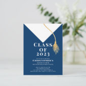 Einladung zur Graduationspartei Grad Cap (Stehend Vorderseite)